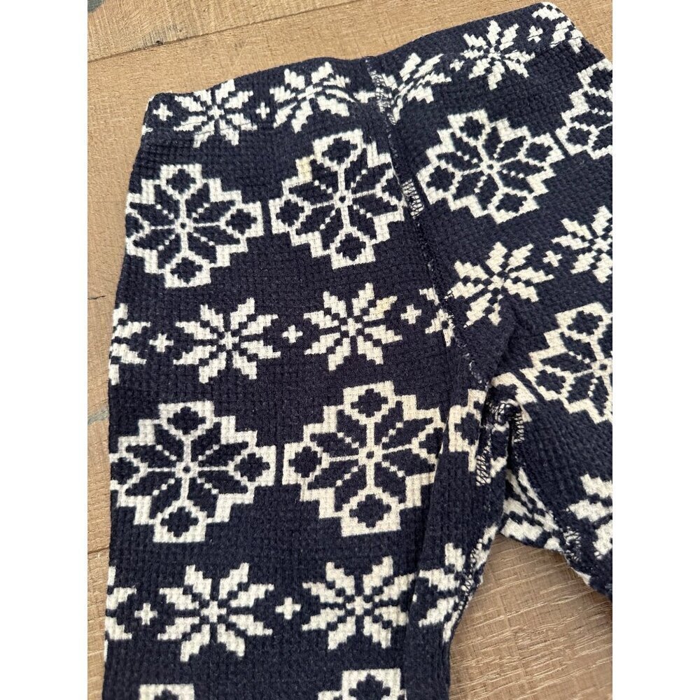 Hanna Andersson Organic Cotton Snowflake Pajama Set 18-24 Months Navy & White - Picture 5 of 7
